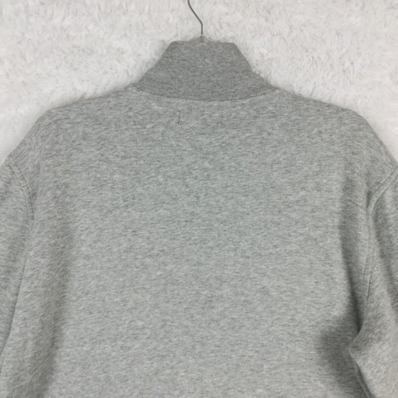 Nautica Mens Sweater 1/2 Zip Gray Heather Embroidered Logo M - Picture 4 of 12
